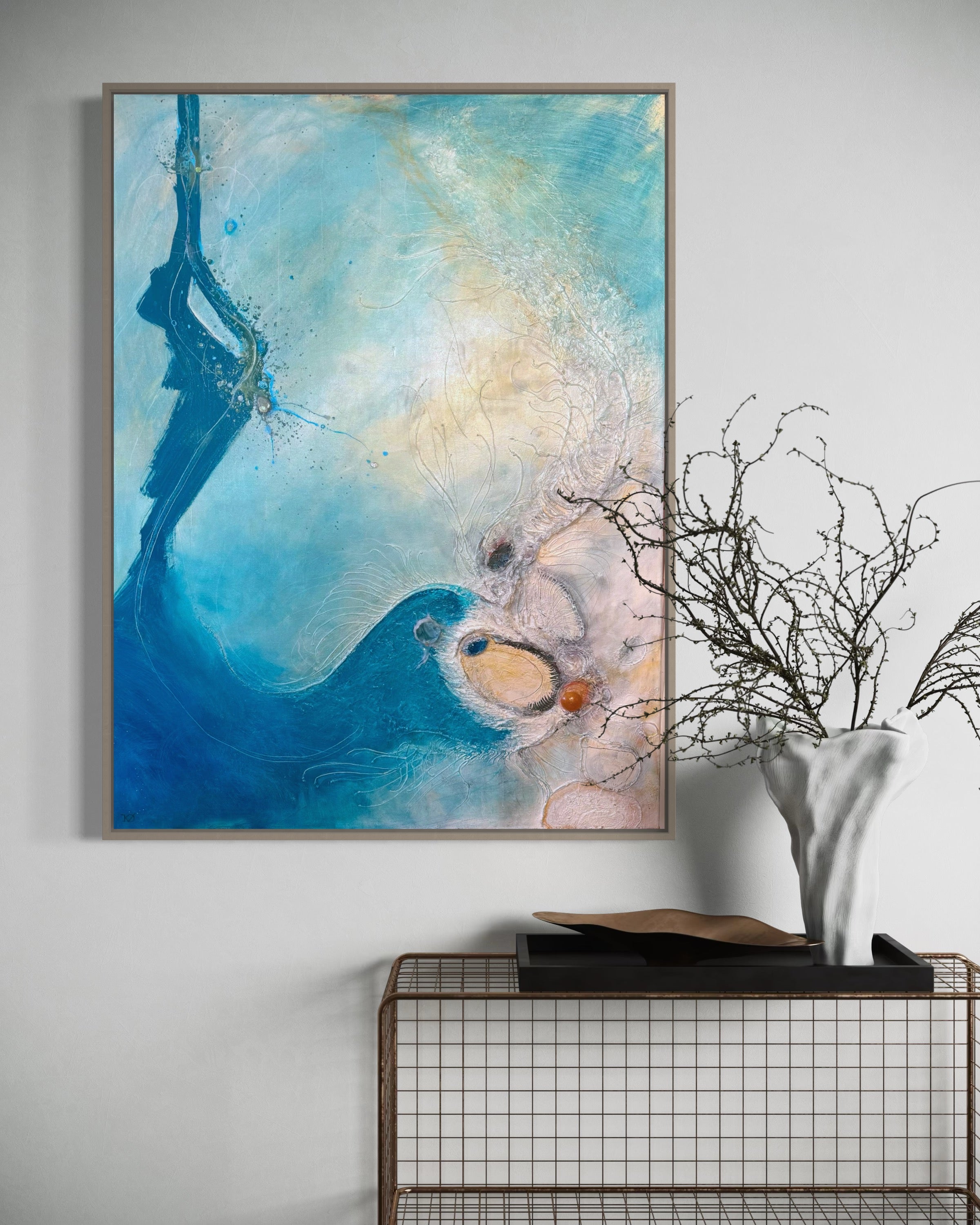 Yom Shlishi, “The Firmament”
Mixed Media on Canvas | 36" x 48" | 2018