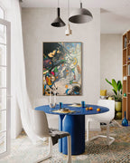 Entanglement 2024 mixed media/assemblage on canvas 24 x 48