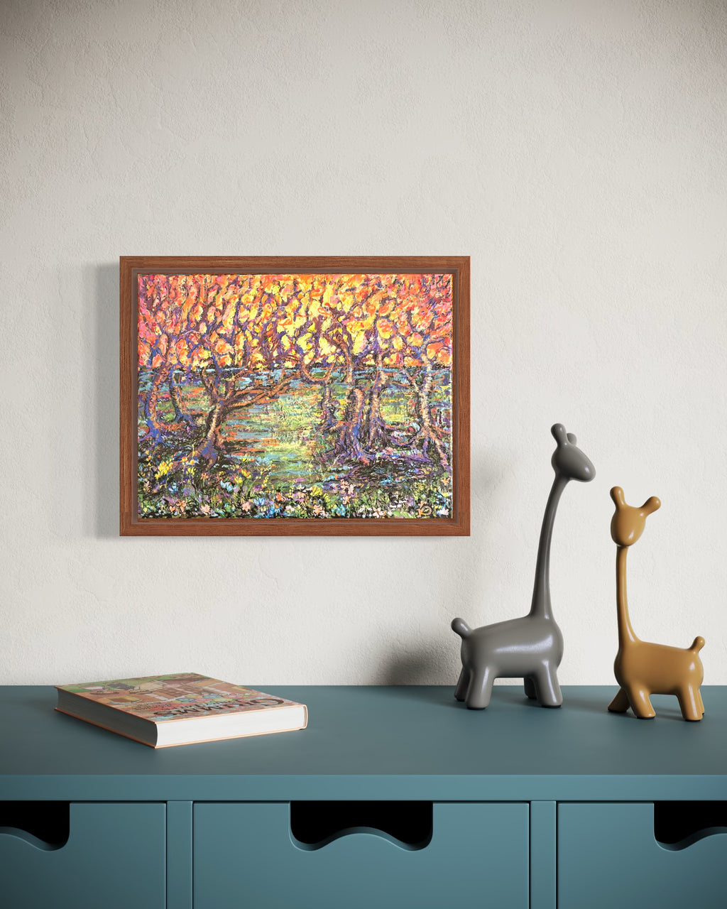 Golden Orchard, 2024 mixed media on canvas 12 x 10 in