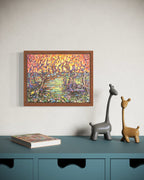 Golden Orchard, 2024 mixed media on canvas 12 x 10 in