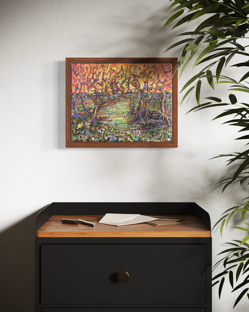 Golden Orchard, 2024 mixed media on canvas 12 x 10 in