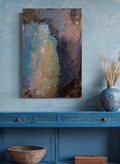 Thresholds of Becoming  2024  artist: F. Mirabelli, 24x36in acrylic + resin on canvas