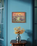 Golden Orchard, 2024 mixed media on wood panel 12 x 10 in