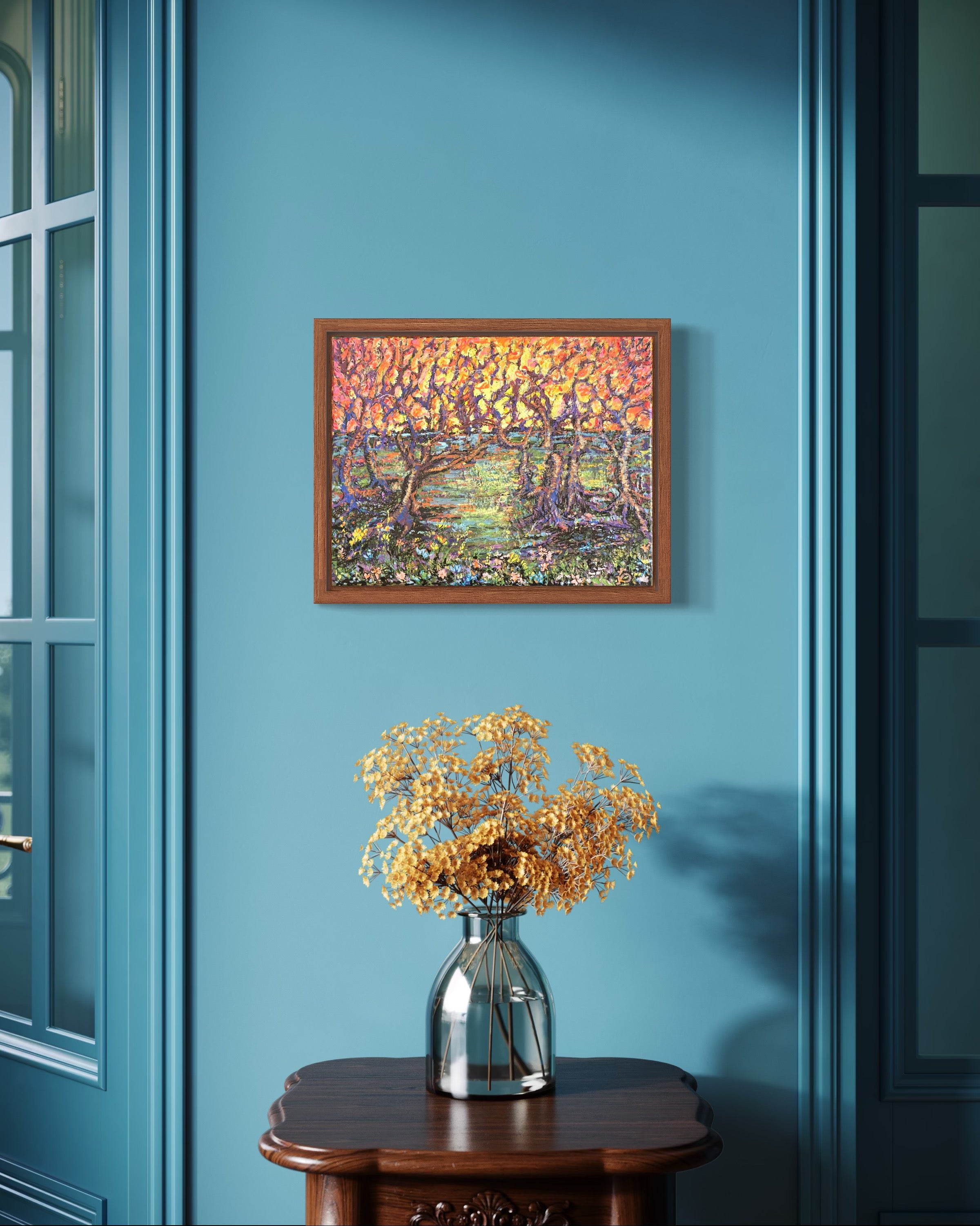 Golden Orchard, 2024 mixed media on canvas 12 x 10 in